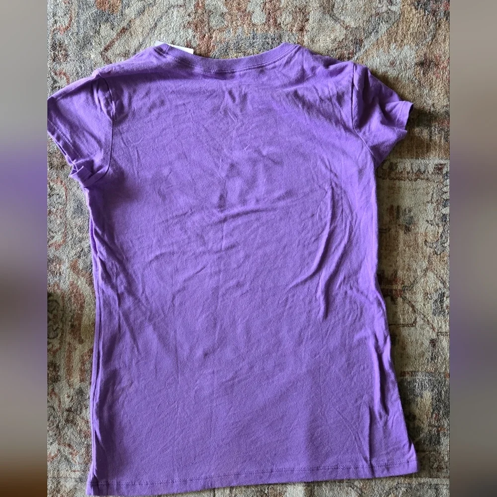 The Children's Place Purple Short Sleeve Tee with Colorful Graphic Girls Size 14